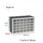 30-Drawer Plastic Parts Craft Storage Cabinet Hardware Organizer, (36.5-cm W x 18-cm D x 24.5-cm H), multiple color Cabinet, multiple color Drawers