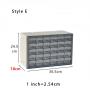 30-Drawer Plastic Parts Craft Storage Cabinet Hardware Organizer, (36.5-cm W x 18-cm D x 24.5-cm H), multiple color Cabinet, multiple color Drawers