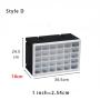 30-Drawer Plastic Parts Craft Storage Cabinet Hardware Organizer, (36.5-cm W x 18-cm D x 24.5-cm H), multiple color Cabinet, multiple color Drawers