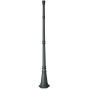 Hepworth Outdoor Post and Cap Base Black Iron Pole 76 3/4'' for Exterior House Porch Yard - John Timberland