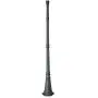 Hepworth Outdoor Post and Cap Base Black Iron Pole 76 3/4'' for Exterior House Porch Yard - John Timberland Hepworth Outdoor Post and Cap Base Black Iron Pole 76 3/4'' for Exterior House Porch Yard - John Timberland