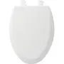 BEMIS 1500EC 390 Toilet Seat with Easy Clean & Change Hinges, ELONGATED, Durable Enameled Wood, Cotton White