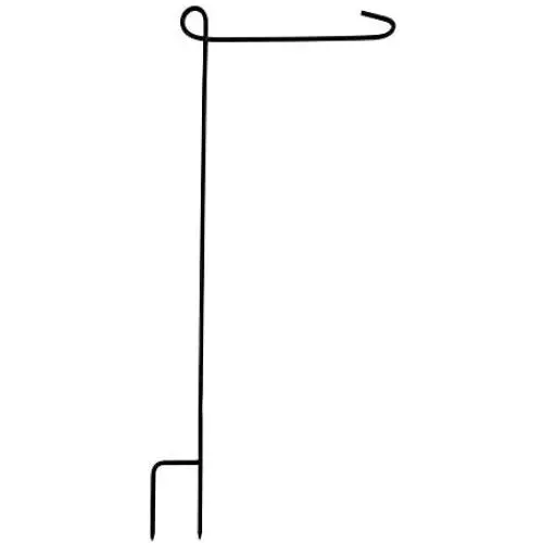 KINREX Garden Flag Pole Holder Stand - Black Metal Iron Wrought Stake Poles for Outdoor Garden Lawn Yard - 3 Piece Set - 35'' Tall x 15.5'' Wide KINREX Garden Flag Pole Holder Stand - Black Metal Iron Wrought Stake Poles for Outdoor Garden Lawn Yard - 3 Piece Set - 35'' Tall x 15.5'' Wide