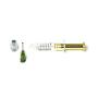 Reusable Glass Syringe-Luer Lock w/Metal Plunger & 14 Gauge-1/2'' Blunt Tip Needle, for Extracts, Oils, EJuice, Liquid, Glue, Paste, Gel, Vet & Lab - 1ml Capacity, 5 Pack Set
