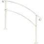 Metty Metal Outdoor Stair Railing, Handrails for Outdoor Steps 5 Step Handrail Fits 1 to 5 Steps Transitional Handrail with Stair Railing Kit(White) Metty Metal Outdoor Stair Railing, Handrails for Outdoor Steps 5 Step Handrail Fits 1 to 5 Steps Transitional Handrail with Stair Railing Kit(White)