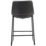 Phoenix Home Lotusville Vintage PU Leather, Set of 2 Counter Height Stool, Gray