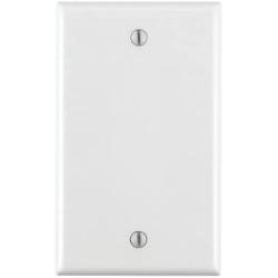 Leviton 80714-W 1-Gang No Device Blank Wallplate, Standard Size, Thermoplastic Nylon, Box Mount, White