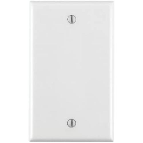 Leviton 80714-W 1-Gang No Device Blank Wallplate, Standard Size, Thermoplastic Nylon, Box Mount, White
