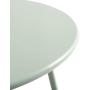 HollyHOME Small Round Patio Metal Side Snack Table, Accent Anti-Rust Steel Coffee Table for Garden, Modern Weatherproof Outdoor End Table, (H) 17.55'' x(D) 15.60'', Teal
