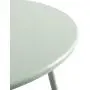 HollyHOME Small Round Patio Metal Side Snack Table, Accent Anti-Rust Steel Coffee Table for Garden, Modern Weatherproof Outdoor End Table, (H) 17.55'' x(D) 15.60'', Teal