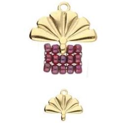 2 Pair (4 Pieces) Ending Findings. Quality 24 Gold Plate Jewelry Finding. Sitia Cymbal Metal Fashion Elements. Works with 8/0 Seed Beads and More!