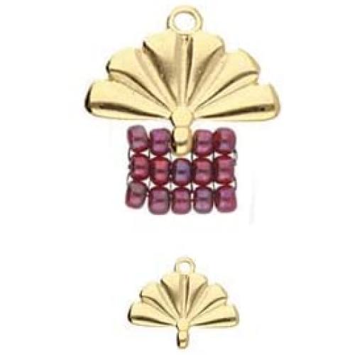 2 Pair (4 Pieces) Ending Findings. Quality 24 Gold Plate Jewelry Finding. Sitia Cymbal Metal Fashion Elements. Works with 8/0 Seed Beads and More!
