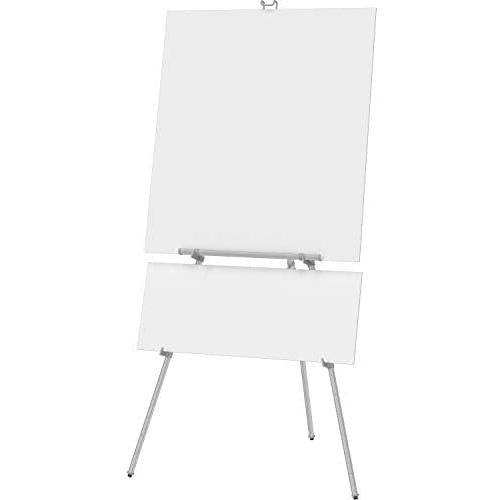 Quartet Easel, Aluminum, Heavy-Duty, Telescoping, 66'' Max. Height, Supports 45 Lbs, Silver (55EX)