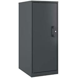 Office Dimensions 3 Shelf Personal Storage Cabinet, Locking, Charcoal