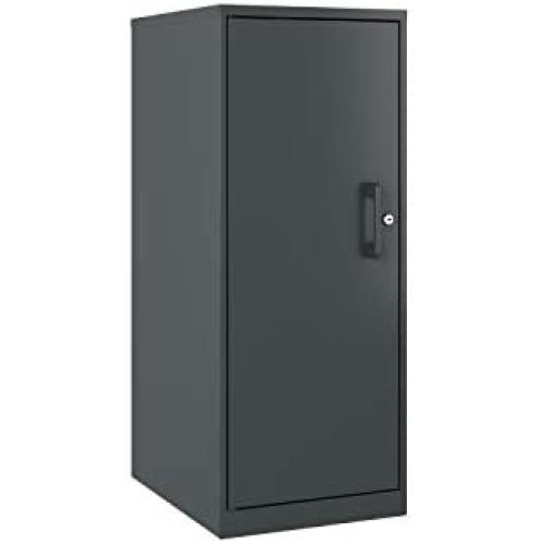 Office Dimensions 3 Shelf Personal Storage Cabinet, Locking, Charcoal