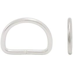 Metal D Ring 1 inch (3/4'' Inside Dimension) Non Welded Nickel Plated Loop Ring for Buckle Straps Bags Belt (5-Pack)