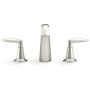 Bathroom Faucet by KOHLER, Bathroom Sink Faucet, Alteo Collection, 2 Handle Widespread Faucet with Metal Drain, Brushed Nickel, K-45102-4-BN