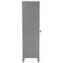 FurnitureR 54.1'' High Standing Metal Locker Storage Cabinet 3-in-1 Shelves Removable with Keys Lockable