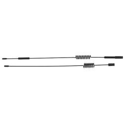 2Pcs RC Antenna, Black Metal Decoration Accessory Parts Simulation Antenna for Traxxas TRX-4 RC Crawler Car