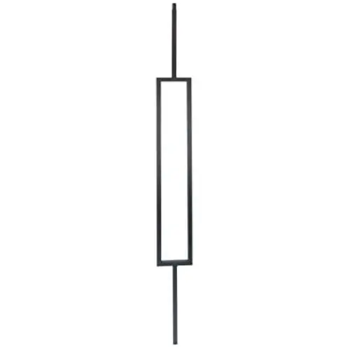 T81 - Iron Balusters - Single Rectangle - Hollow - 44 in X 1/2 in Square - Box of 10 (Satin Black) T81 - Iron Balusters - Single Rectangle - Hollow - 44 in X 1/2 in Square - Box of 10 (Satin Black)