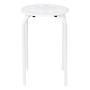 Norwood Commercial Furniture White Stacking Stool Set - Stackable Nesting Stools/Chairs for Kids and Adults - Flexible Seating for Home, Office, Classrooms - Plastic/Metal 17.75'' (Pack of 5)