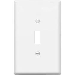 ENERLITES Toggle Light Switch Wall Plate, Jumbo Switch Cover, Oversized 1-Gang 5.5'' x 3.5'', Unbreakable Polycarbonate Thermoplastic, 8811O-W, White