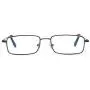 EYE ZOOM 2 Pack Blue Light Blocking Reading glasses Rectangular Metal Anti Blue Ray and UV Readers, Black, Gunmetal