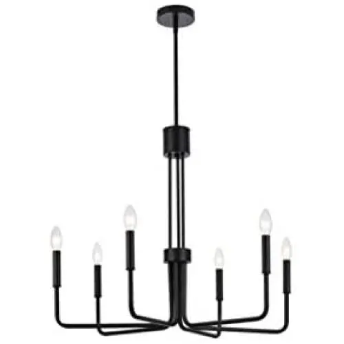 NILOAH 6-Light Chandelier Light Fixture - Black Metal Lighting Fixtures Ceiling Chandelier, Modern Home Industrial Style Pendant Light Fixture, for Dining Room Living Room NILOAH 6-Light Chandelier Light Fixture - Black Metal Lighting Fixtures Ceiling Chandelier, Modern Home Industrial Style Pendant Light Fixture, for Dining Room Living Room