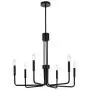 NILOAH 6-Light Chandelier Light Fixture - Black Metal Lighting Fixtures Ceiling Chandelier, Modern Home Industrial Style Pendant Light Fixture, for Dining Room Living Room NILOAH 6-Light Chandelier Light Fixture - Black Metal Lighting Fixtures Ceiling Chandelier, Modern Home Industrial Style Pendant Light Fixture, for Dining Room Living Room