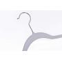 Quality Plastic 20-Pack Non Velvet Non-Flocked Thin Compact Coat Hangers with Metal Clips for Skirts Pants Blouses 360° Swivel Hook (Gray, 20)