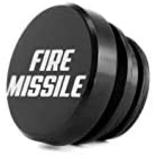 Kei Project Billet Aluminum Cigarette Lighter Plug Delete Universal Fitment Fits Most (Black Fire Missiles)