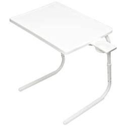 Table Mate II Folding TV Tray Table and Cup Holder with 6 Height and 3 Angle Adjustments The Original TV Tray (White)