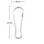 LASSUM 100 PCS Metal Snap Spring Clips Hooks 22 mm Purse Pulis Snap Clip Hobby ID Card Key Chain Parts