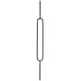 T80 - Iron Balusters - Single Oval - Hollow - 44 in X 1/2 in Square - Box of 10 (Satin Black) T80 - Iron Balusters - Single Oval - Hollow - 44 in X 1/2 in Square - Box of 10 (Satin Black)
