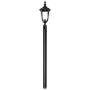 Bellagio Outdoor Post Light with Burial Pole Texturized Black 103'' Clear Hammered Glass for Exterior Garden Yard Pathway - John Timberland