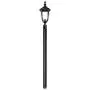 Bellagio Outdoor Post Light with Burial Pole Texturized Black 103'' Clear Hammered Glass for Exterior Garden Yard Pathway - John Timberland