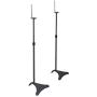 Atlantic Adjustable Height Speaker Stands Black - Set of 2 Holds Satellite Speakers, Adjustable Stand Height from 27 to 48 inch, Heavy Duty Powder Coated Aluminum with Wire Management PN77305018