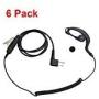 M Head Earpiece Headset PTT with Mic for 2-pin Motorola Two Way Radio 6 Pack
