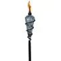 TIKI Brand 64-inch Swirl Metal Torch with Blue Bubble Glass Head TIKI Brand 64-inch Swirl Metal Torch with Blue Bubble Glass Head