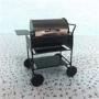 EatingBiting 1:12 Dollhouse Miniature Kitchen Utensils Garden BBQ Oven Square Grill Wheel Barbeque Roasting Oven Picnic Accessories House Miniature Metal Barbeque BBQ Roasting Oven Picnic Accessories