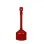 Justrite 26810R Steel Heavy Duty Butt Cans Cigarette Butt Receptacle, 2.5 Gallon Capacity, 11-1/2'' Diameter x 34'' Height, Red