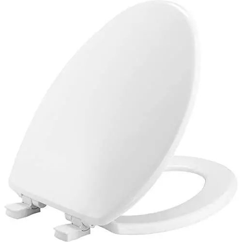 BEMIS 7300SLEC 000 Toilet Seat will Slow Close and Removes Easy for Cleaning, ELONGATED, White