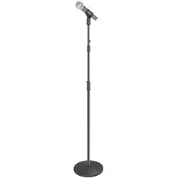 Neewer Compact Base 210cm Microphone Floor Stand with Mic Holder, Adjustable Height 37-83 inches, Solid Metal Disc-Shaped Base, 3/8'' to 5/8'' Screw Adapter, Detachable for Easy Transport (Black)