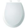 BEMIS 500EC 000 Toilet Seat with Easy Clean & Change Hinges, ROUND, Durable Enameled Wood, White