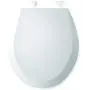 BEMIS 500EC 000 Toilet Seat with Easy Clean & Change Hinges, ROUND, Durable Enameled Wood, White