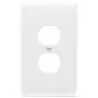 ENERLITES Duplex Receptacle Outlet Wall Plate, Jumbo Outlet Covers, Oversized 1-Gang 5.5'' x 3.5'', Polycarbonate Thermoplastic, 8821O-W, White