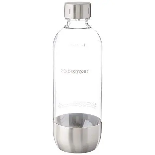 SodaStream 1L Classic Metal Carbonating Bottle, Single, Stainless Steel (1041191011) SodaStream 1L Classic Metal Carbonating Bottle, Single, Stainless Steel (1041191011)