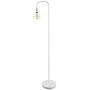 Oneach Industrial LED Floor Lamp for Living Room Bedroom Reading Office Metal Minimalist Standing Lamp White