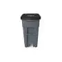 Rubbermaid Commercial Products BRUTE Rollout Heavy-Duty Wheeled Trash/Garbage Can - 32 Gallon - Gray