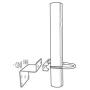 Wilson Electronics Pole Mount for Outside Home Antenna - 901117 - 10'' length